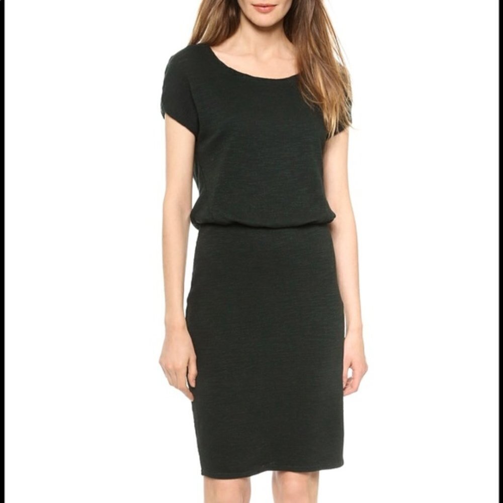 Three Dots Plus Slub Blouson Forest Green